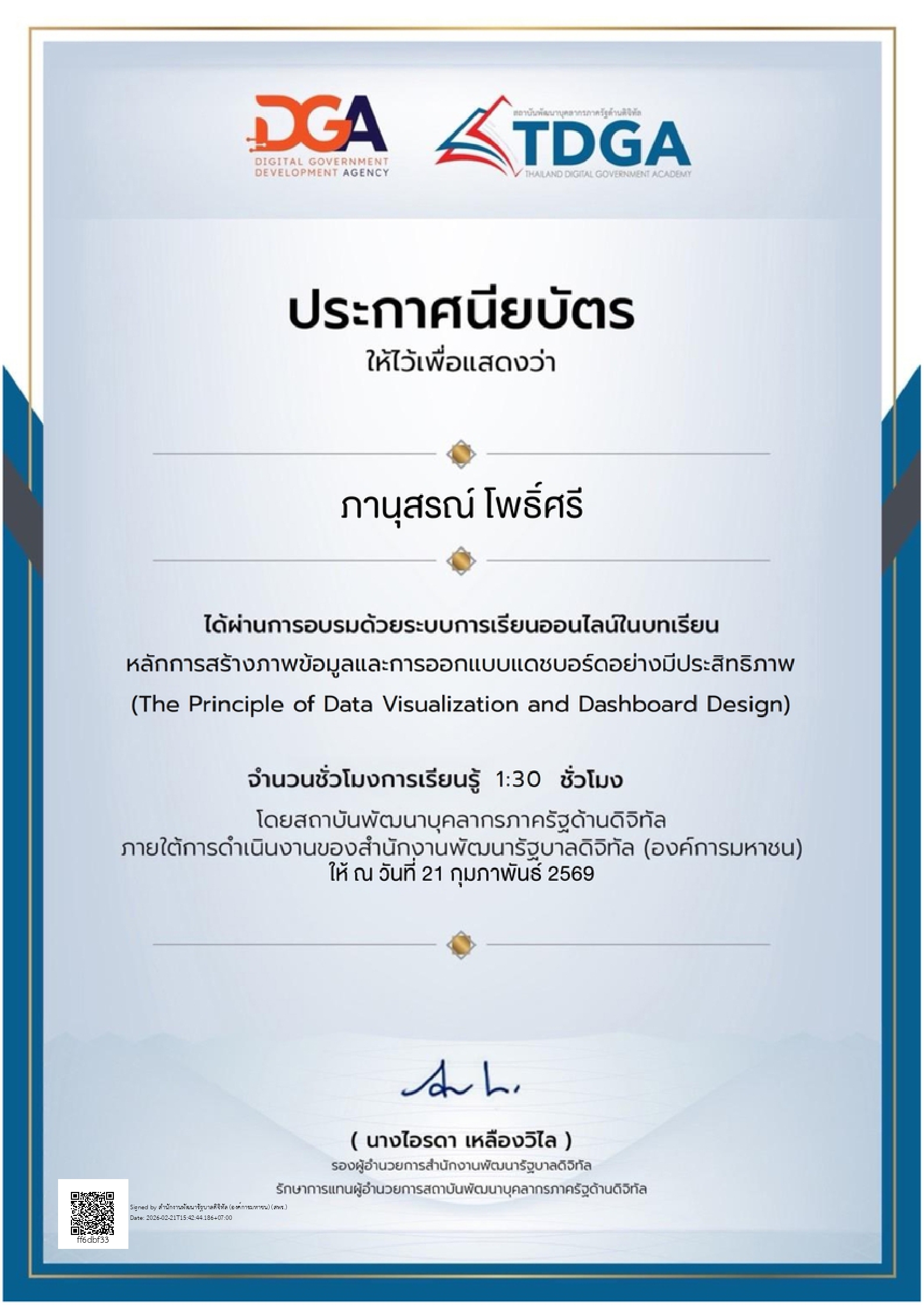 TDGA Certification